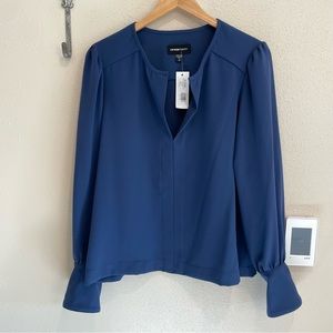 NWT Fifteen Twenty Split Neck Long Sleeve Blouse